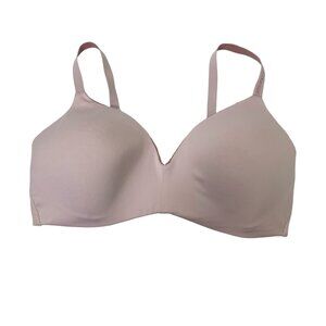Calvin Klein Lightly Lined Wire-Free Bra in Pastel Pink - Size Large